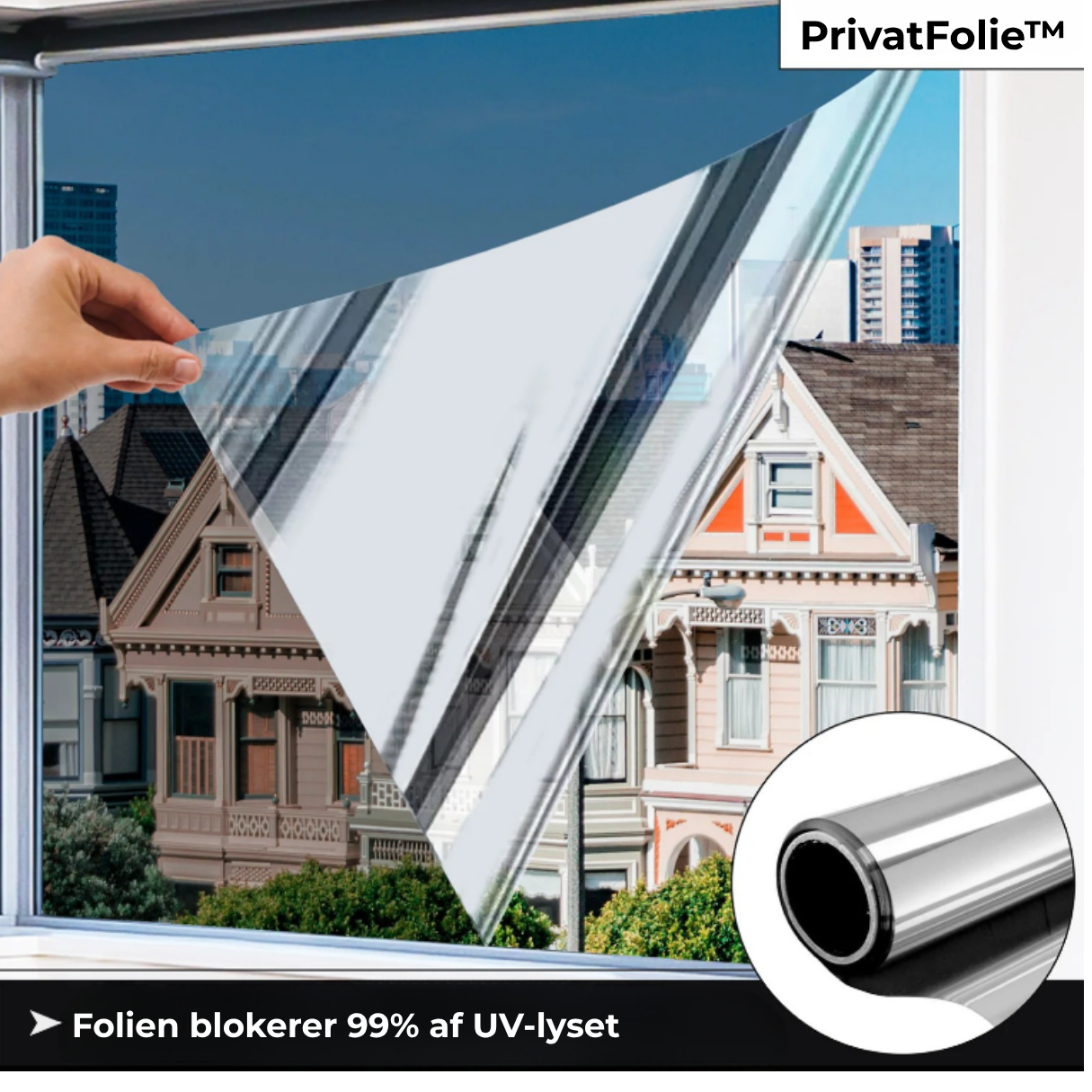 PrivatFolie - UV-beskyttende privatlivsfilm!