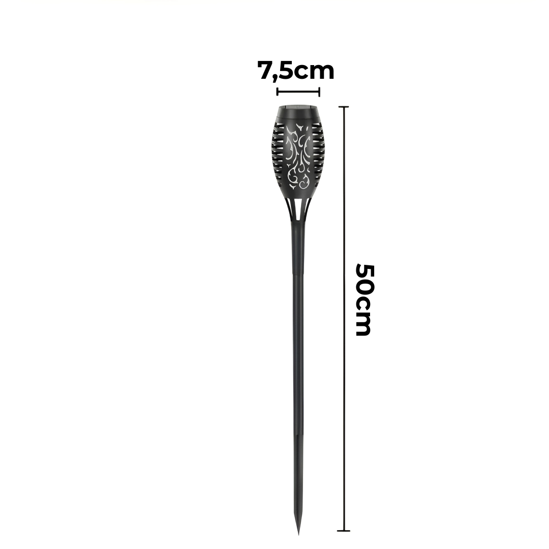 Havelys – Realistisk Solcelledrevet Flammetorch
