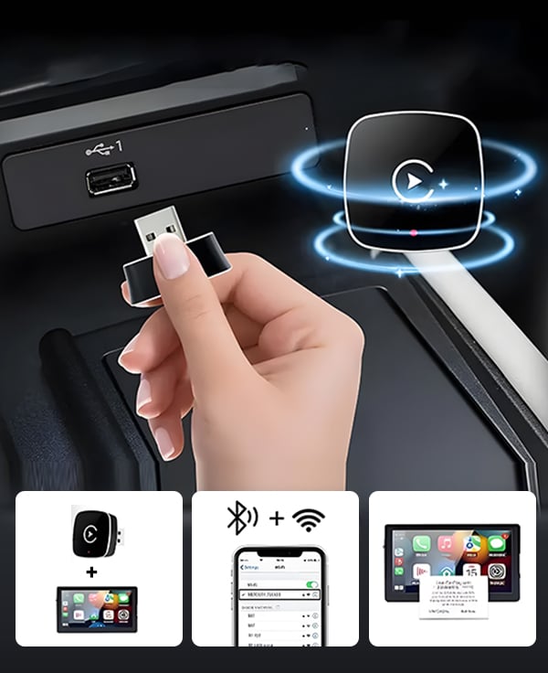 KørSmart | Trådløs CarPlay & Android Auto