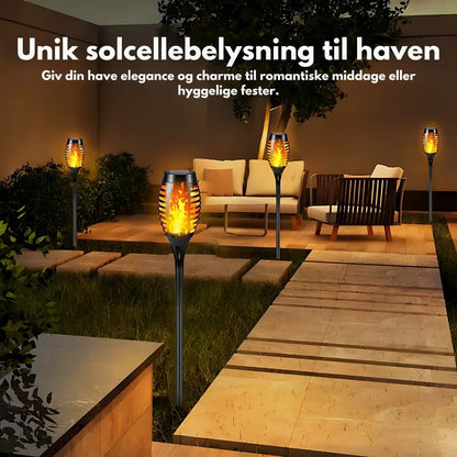 Havelys – Realistisk Solcelledrevet Flammetorch